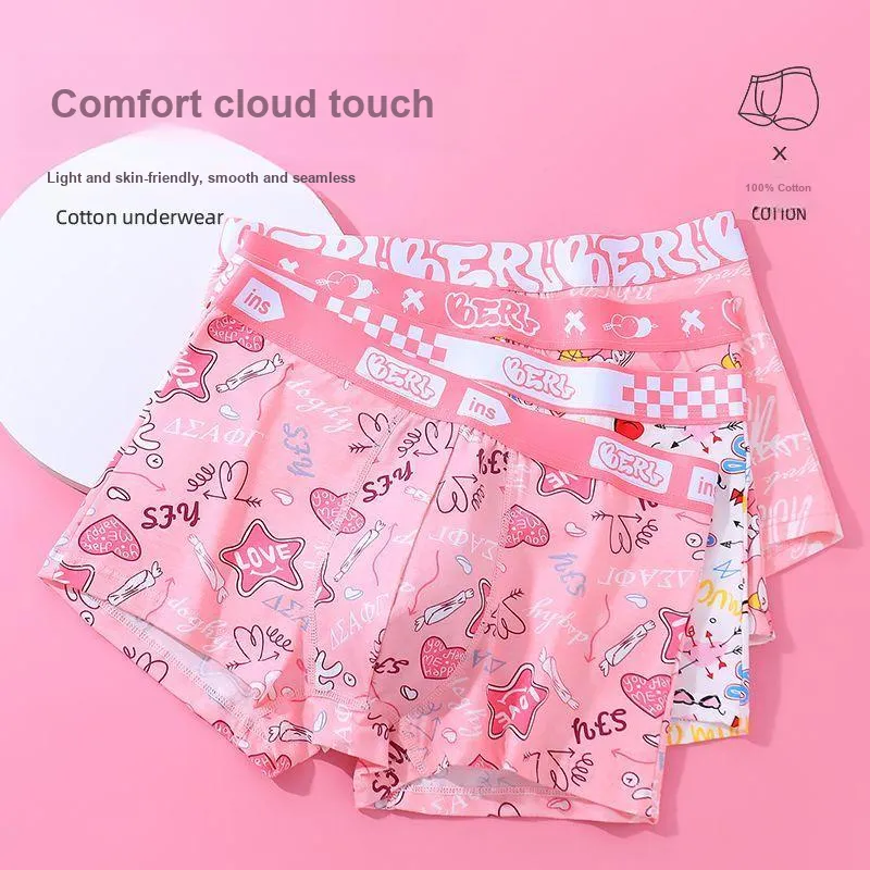 Disney 100% Cotton Boxer Briefs Men's 1 Pack Men's Pink-1