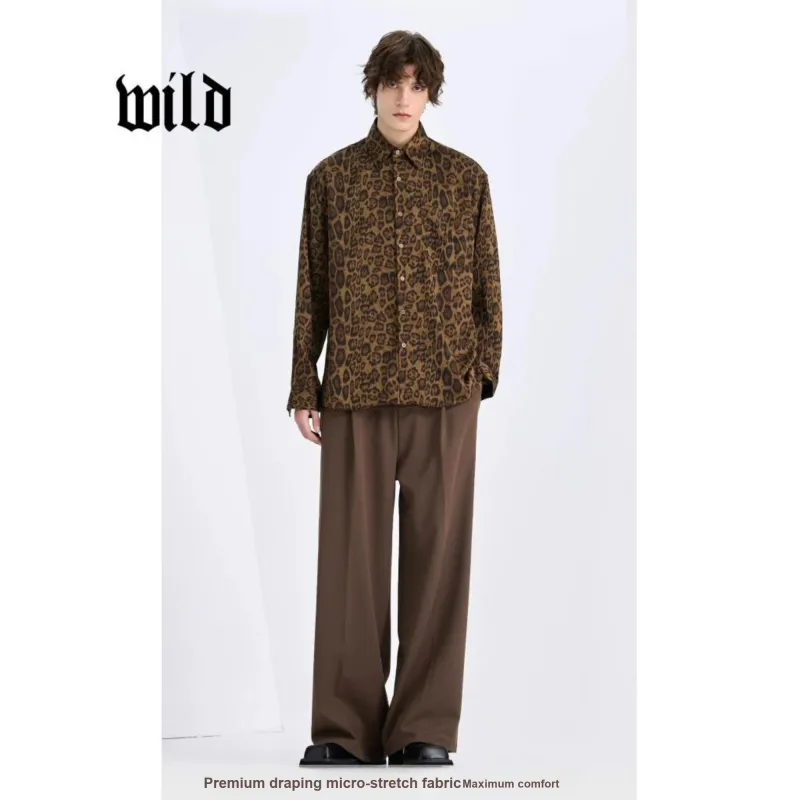 WILD LEADER Suit Trousers Men Coffee[XKW5138Y86]-3