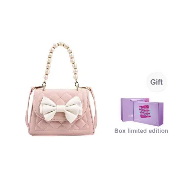 MARKANGARO PU Diamond Pattern Handbag Crossbody Bag Regular Women's White Pink Multicolor
