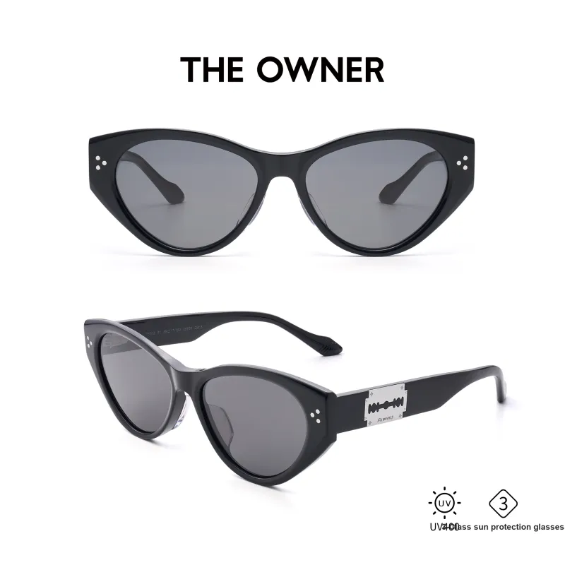 THE OWNER Plate Frame Cat Eye Sunglasses Unisex-4