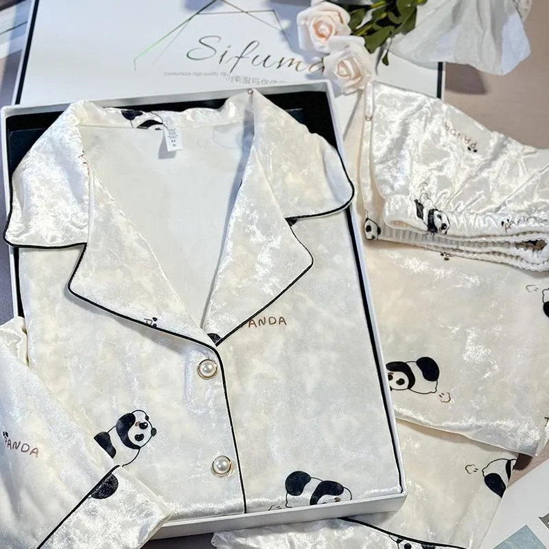Slimma Pajama Set Women's White-4