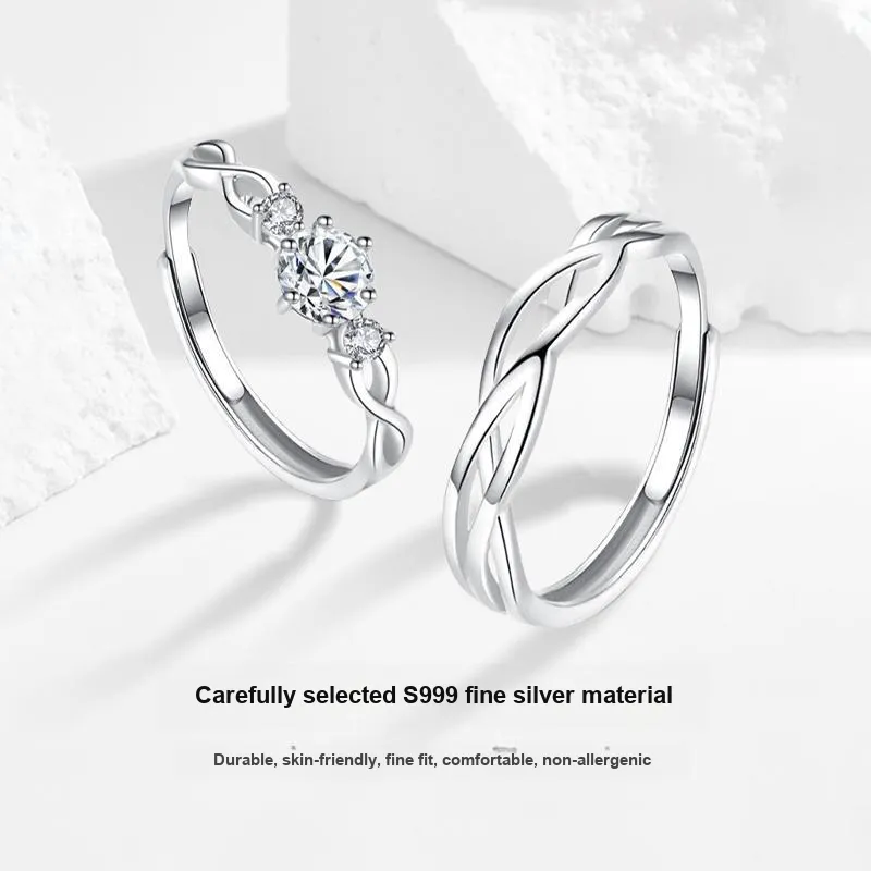 MISS TOOYA S999 Fine Silver Rings Unisex-2