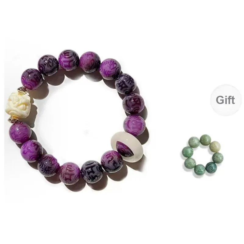 Blooming Petals White Jade Bodhi Bracelets Unisex-6