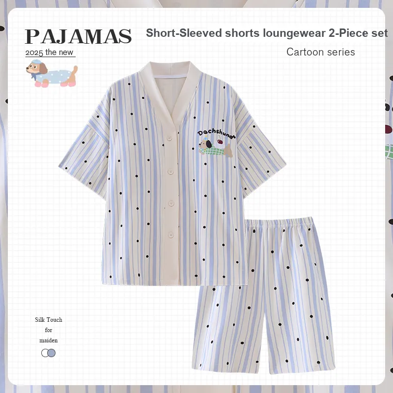 O'MESIK Pajama Set Women's Blue-1
