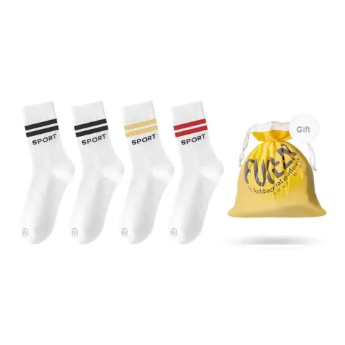 FUGEER Носки Crew Унисекс упаковка из 4 пар набор в подарочной коробке
