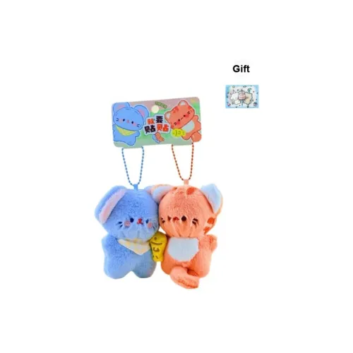 BANLI Cute Cartoon Котенок Мышка Магнитный Снудлящаяся Пара Плюшевые Куклы Плюшевый Брелок 14 см Рекомендуемая Высота