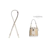 Ecru 1.1cm Width Litchi Grain Gold Buckle 90-120cm[Compatibility with Dempsey Bucket Bag]