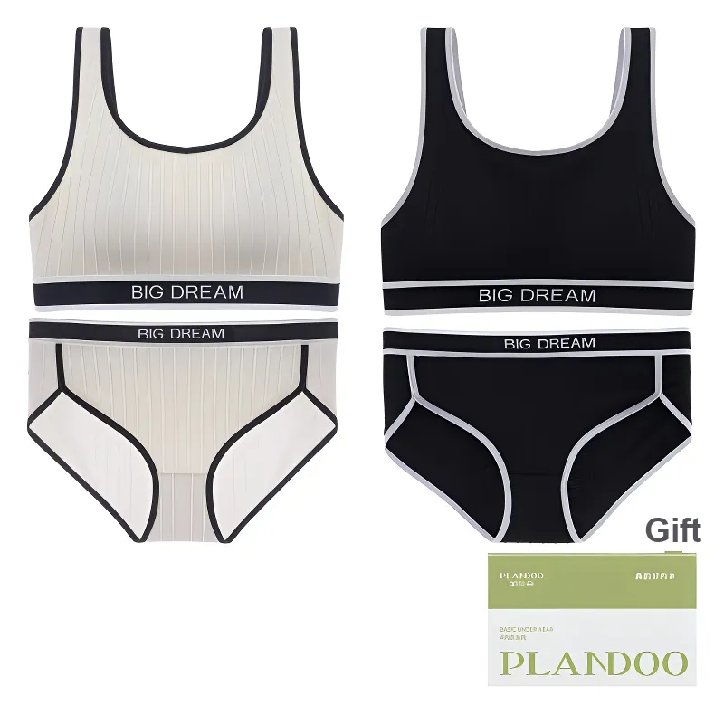 PLANDOO Underwear Set Women's Shopping Bag 2 Pack-4