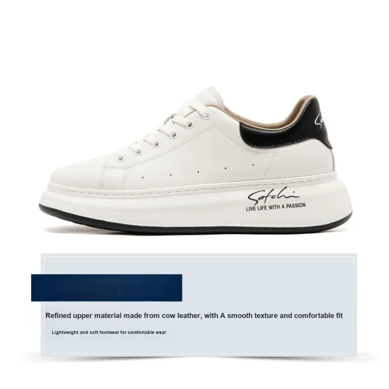Satchi Low Top Skateboard Shoes Unisex White/Black-4