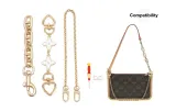 Smaller Bag Underarm Modified Set[Pig Nose 12cm+White Four-Leaf Clover Extender Chain+Decorative Chain 40cm]with Free Modified Accessories
