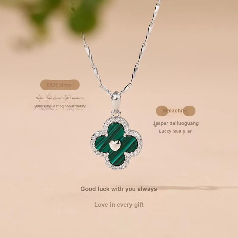 MCK Malachite Jade Necklaces Women's-4