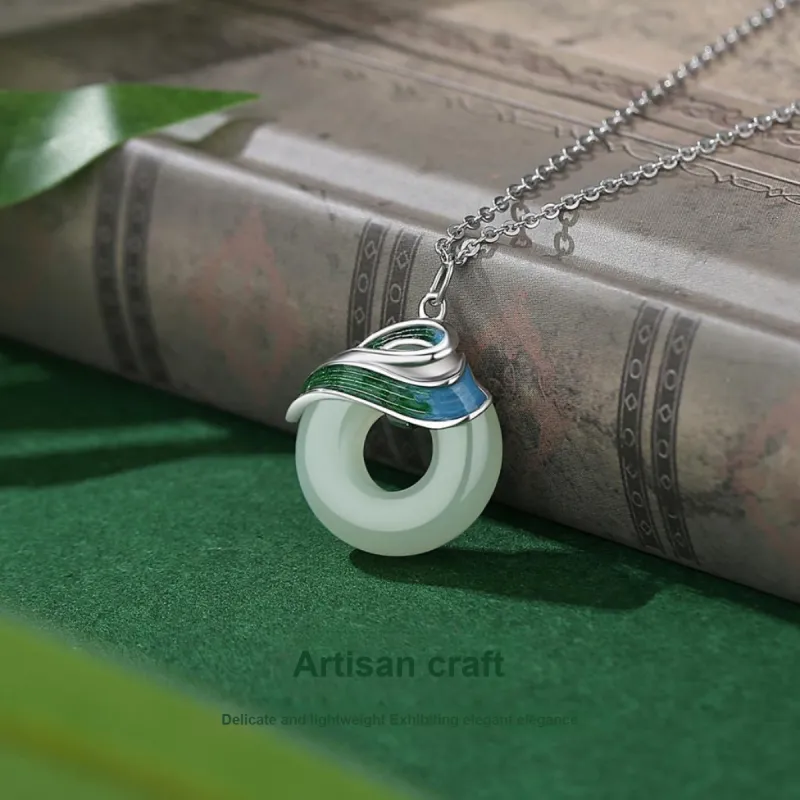 Andaozi Hetian Jade Necklaces White Jade Women's-2