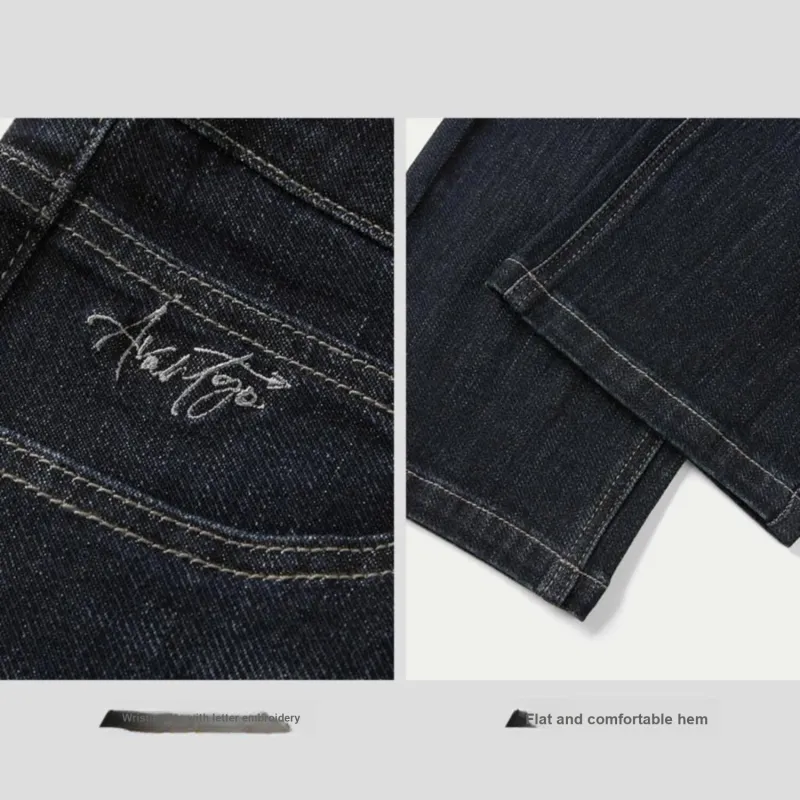 HLA Jeans Men Blue Gray Denim Gradient Dark 90-4