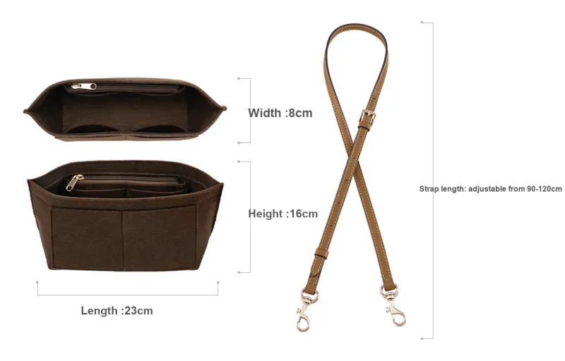 Kim Yeon sha Artificial Leather Bag Strap Women's Milk Tea-11