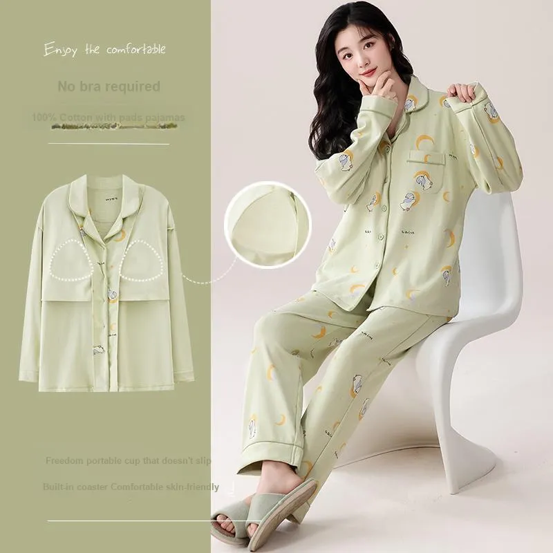 Pretty Lady Pajama Set Women's Matcha Green-4