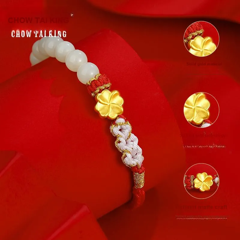 CHOW TAI KING Bracelets White Jade/Pale Greenish White Jade Women's-2