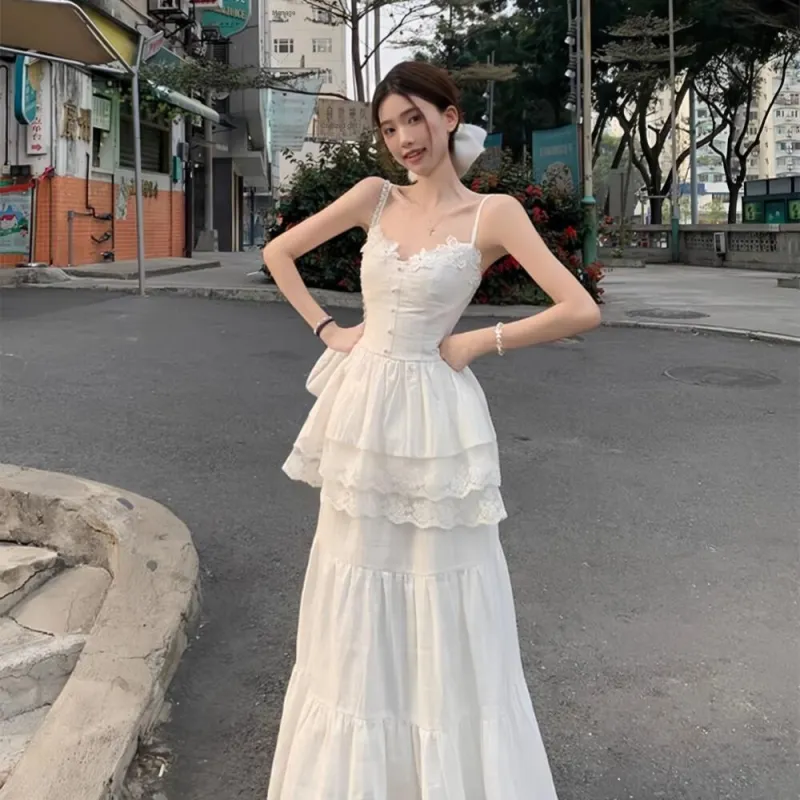 QYPRF Two Piece Skirt Sets Women's White-4