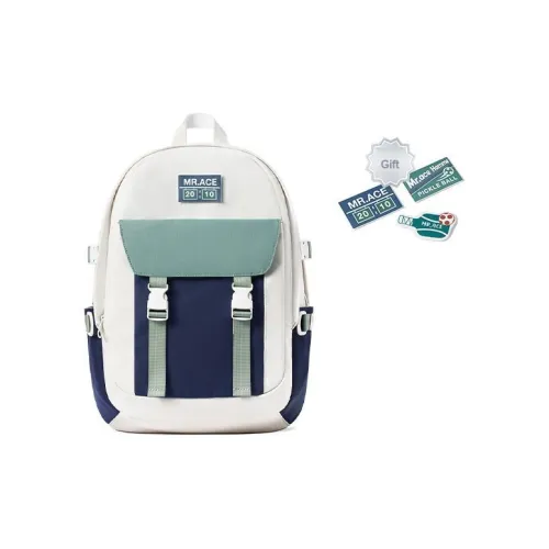 MR.ACE HOMME Полиэстер Рюкзак Стандартный Пыльно-синий Белый Карамельный Белый