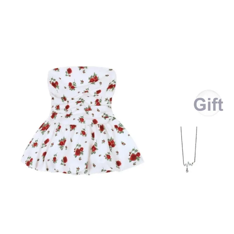 Grace Strapless Tops Women's Red-0