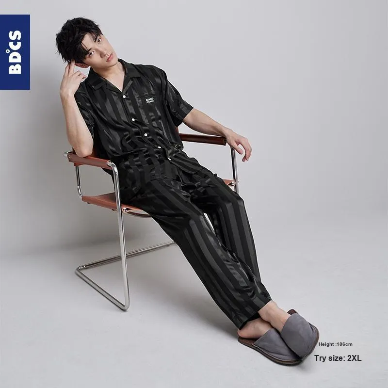 Peninsula City Pajama Set Men's Elegant Black
