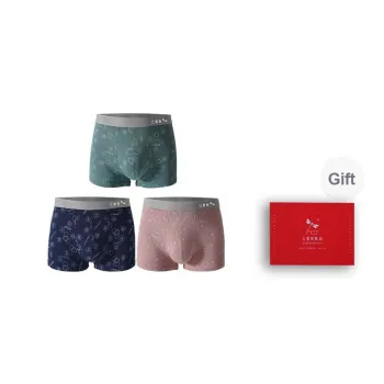 RED DRAGONFLY Cotton Panties Men's 3 Pack Gift Box Set