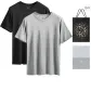 V-Neck Short-Sleeved (Black+Heather Gray) 100% cotton Soft/Moisture-Wicking Breathable