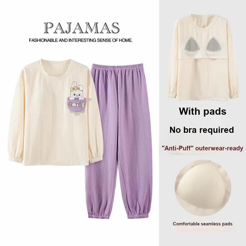 Mulong Family Pajama Set Women's Apricot-2
