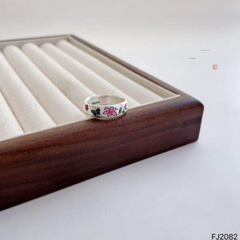 AITAO 999 Fine Silver Full Silver Ring Women's-2