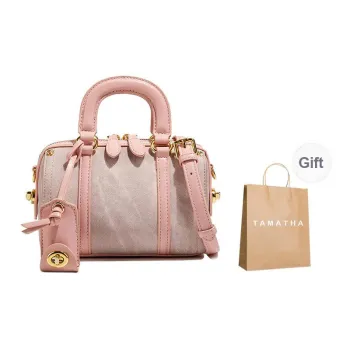 TAMATHA Polyurethane Bonded Synthetic Leather Handbag Shoulder Bag Crossbody Bag Boston Bag Regular Women's Pastel Pink