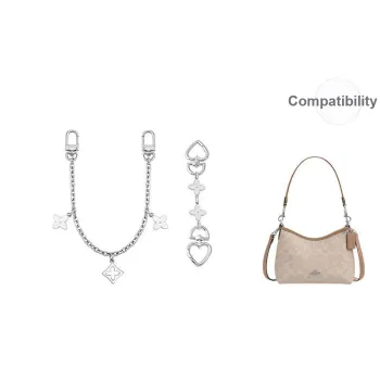 Ingenuity Handmade Metal Alloy Bag Strap Women's White