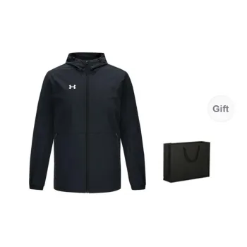 Under Armour Waterproof And Windproof Windbreaker Jacket Men's Black Shopping Bag Included