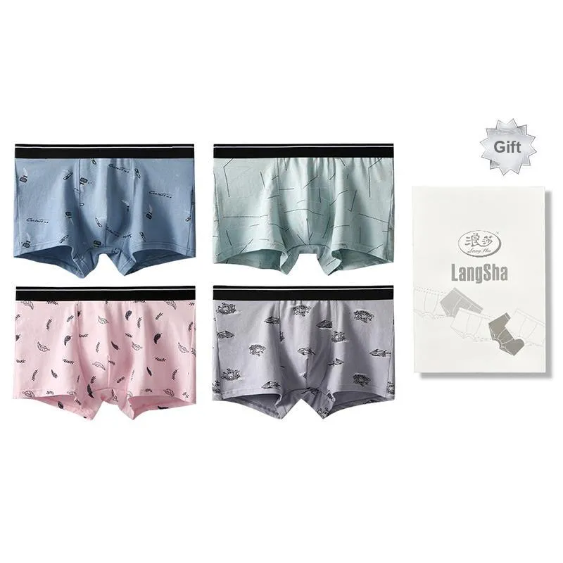 Lanza Boxer Shorts Men's 4 Pack Gift Box Set-15