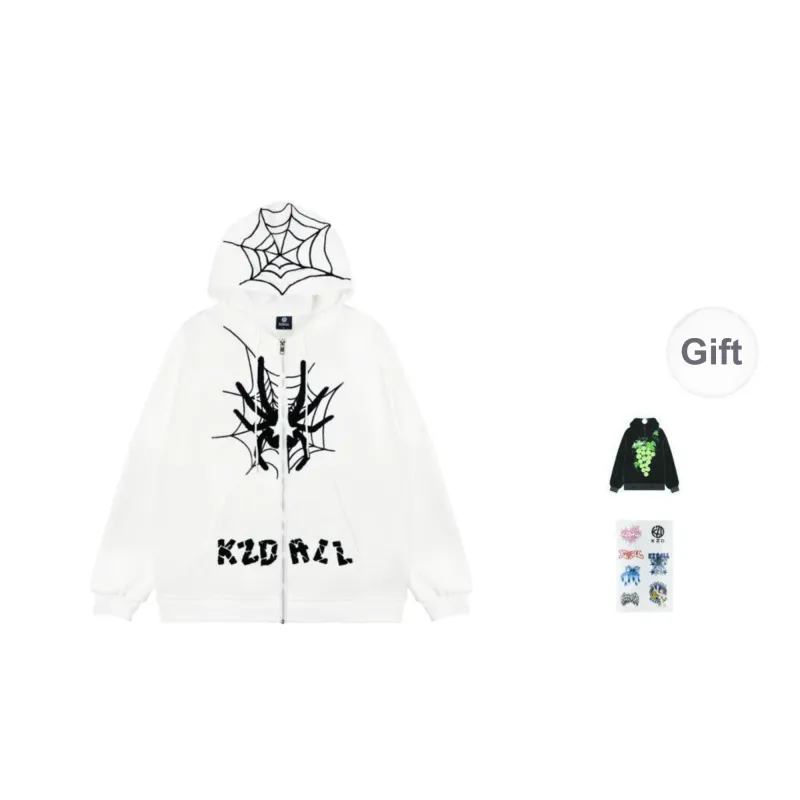 KZDALL Sweatshirts Unisex White Fleece Lined-0