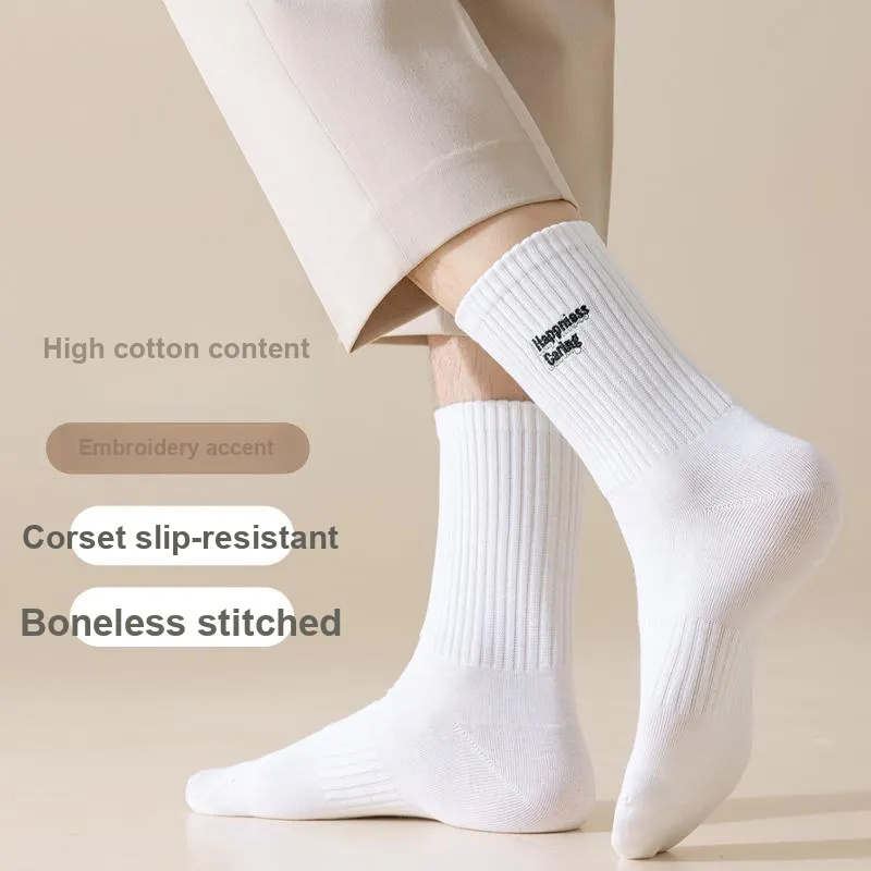 JIAZINI Mid Calf Socks Men's 4 Pack-16