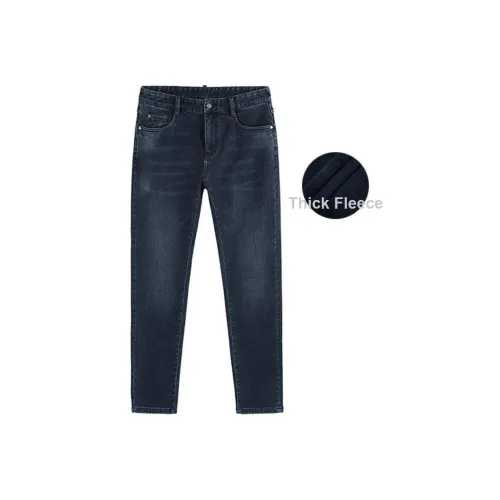 DAVID NAMAN Джинсы Мужские Темно-синие