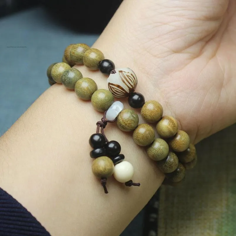 YUGONGYUAN Green Sandalwood Bracelets Unisex-3