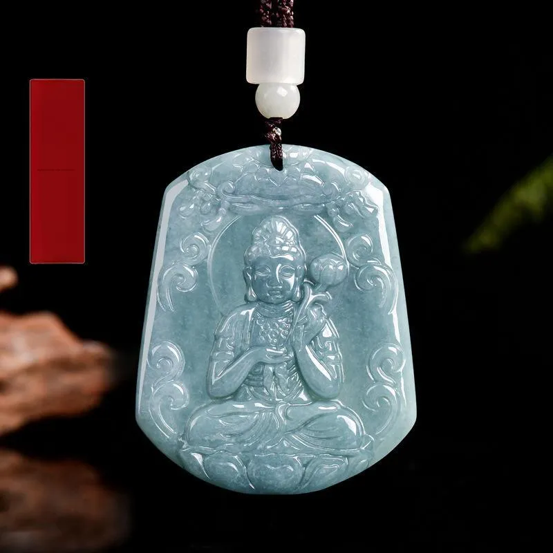 BYTHERE Glutinous Jade Jadeite Necklaces Unisex-9