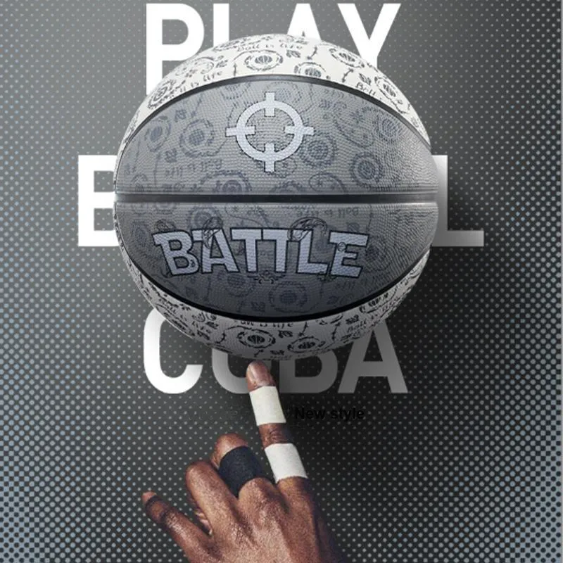 RIGORER Rubber Basketball Gray White Size 7 Training Unisex-8