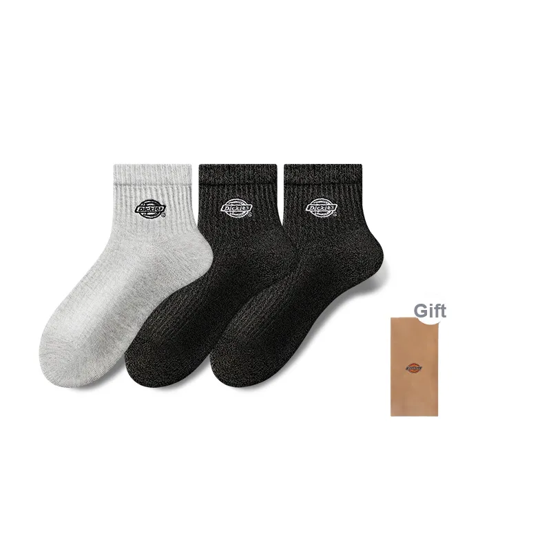Dickies Everyday Minimalist Style Comfortable Moisture-Wicking Breathable Fall And Winter Ankle Socks Unisex-36