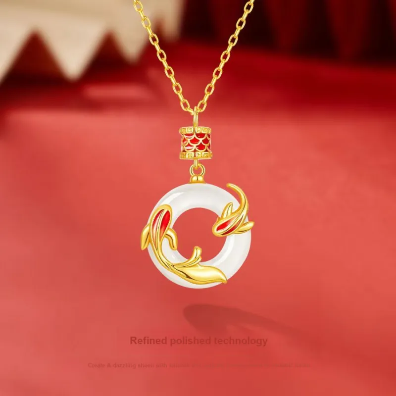 Master Kim Chalcedony Jade Necklaces Unisex-3