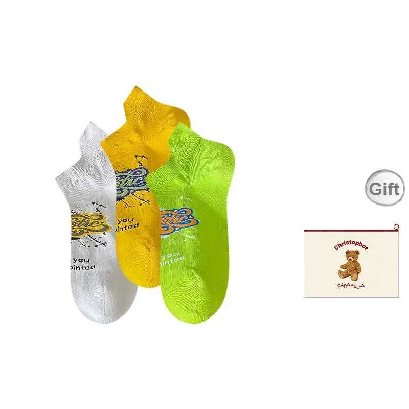 Caramella Ankle Socks Unisex Shopping Bag Combo Set-8