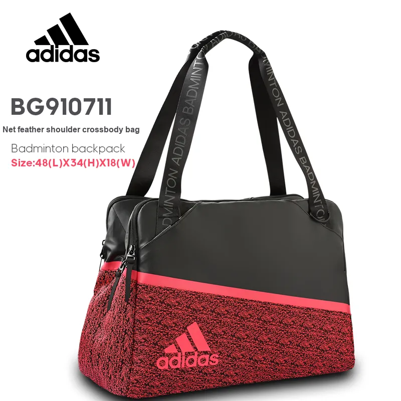 Adidas Badminton Racket Bags 2 Pcs Casual Style Shoulder Bag Red Black Unisex-1