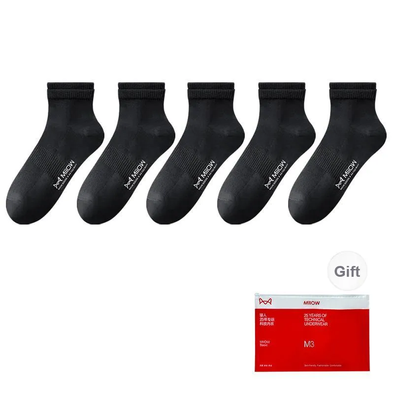 MIIOW Cool One Summer Series Ankle Socks Men's Shopping Bag 5 Pack-10