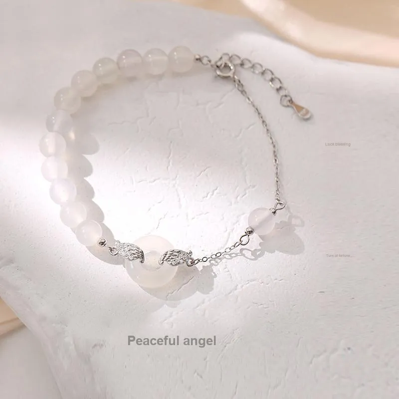 Long Fu Chalcedony Necklaces Women's-1