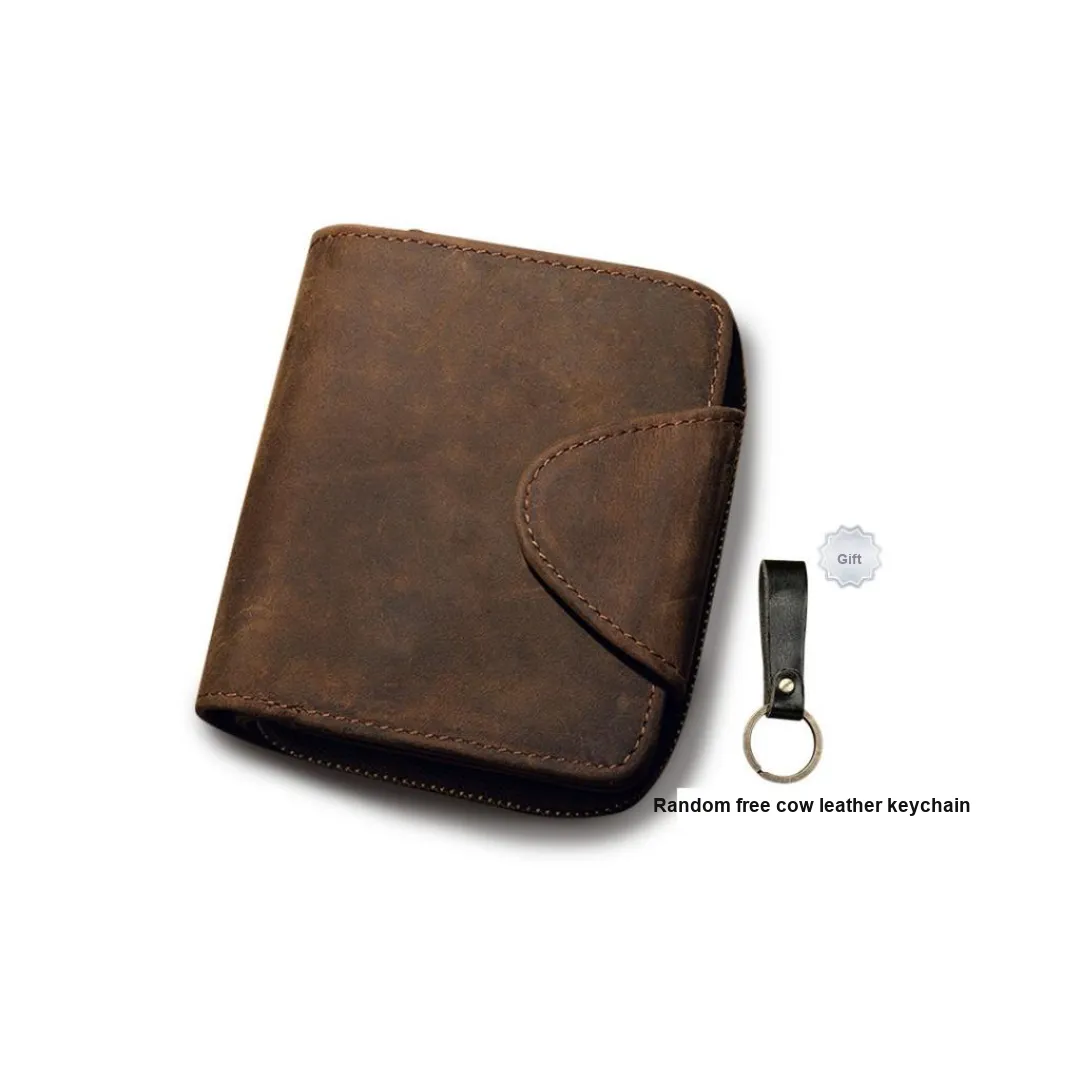 Simple&nature Cow Leather Wallet Medium Size Men's Dark Brown