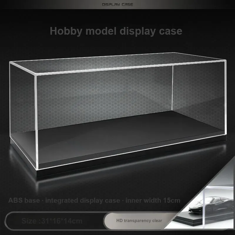 CHIYU Model Black Base Transparent Cover, Storage Display Case, Compatibility With Multiple Scales Model Accessories-1