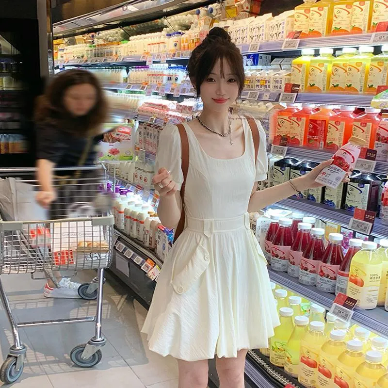 Mu Xiao Xin Short Sleeved Dress Women's-7