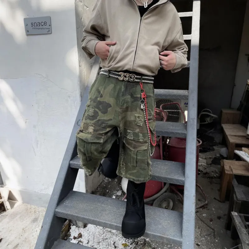 Pirkadat Cargo Shorts Unisex Camouflage-5