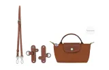 Adjustable Shoulder Straps 94-114cm+No-Hole (Cognac Silver-Tone Lock)