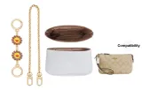 Nolita 19 Exclusive DuPont Paper Liner+Brown Sun Round Buckle Extender Chain Gold-Tone